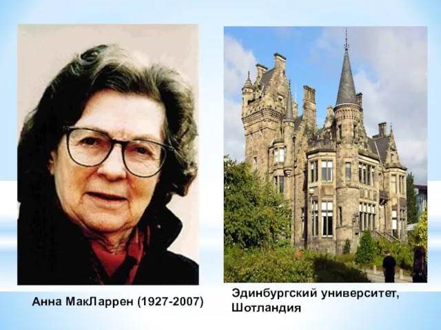 Анна МакЛаррен (1927-2007) Эдинбургский университет, Шотландия