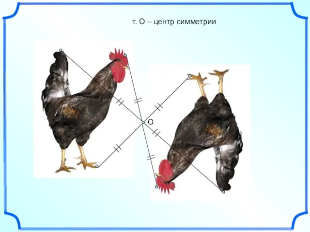О т. О – центр симметрии