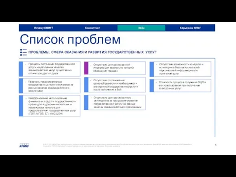 Крупная телекоммуникационная компания в РФ ПРОБЛЕМЫ. СФЕРА ОКАЗАНИЯ И РАЗВИТИЯ ГОСУДАРСТВЕННЫХ УСЛУГ Список проблем