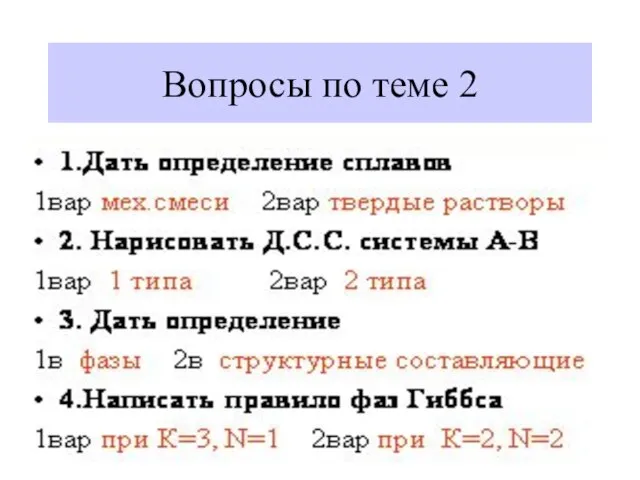 Вопросы по теме 2