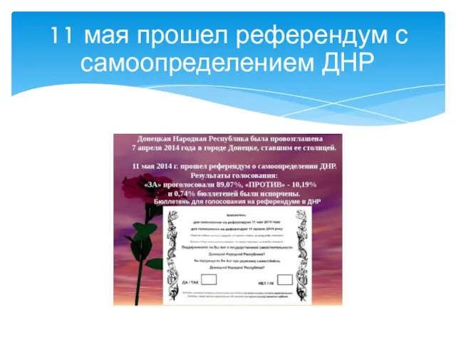 11 мая прошел референдум с самоопределением ДНР
