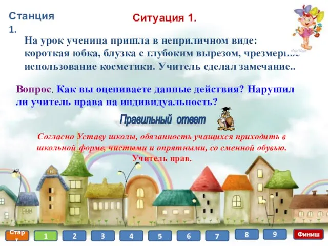 Станция 1. Старт 1 2 3 4 5 6 7 8 Финиш