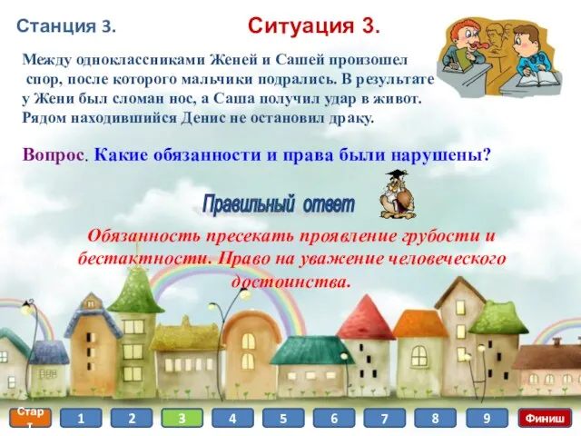 Станция 3. Старт 1 2 3 4 5 6 7 8 Финиш