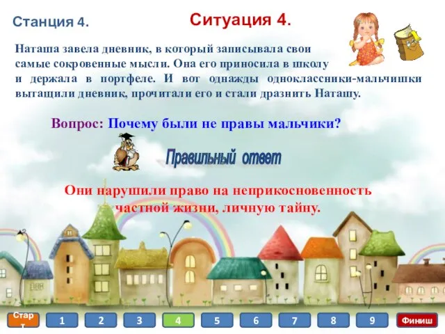 Станция 4. Старт 1 2 3 4 5 6 7 8 Финиш