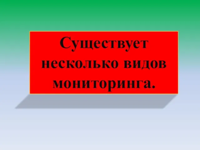 Существует несколько видов мониторинга.