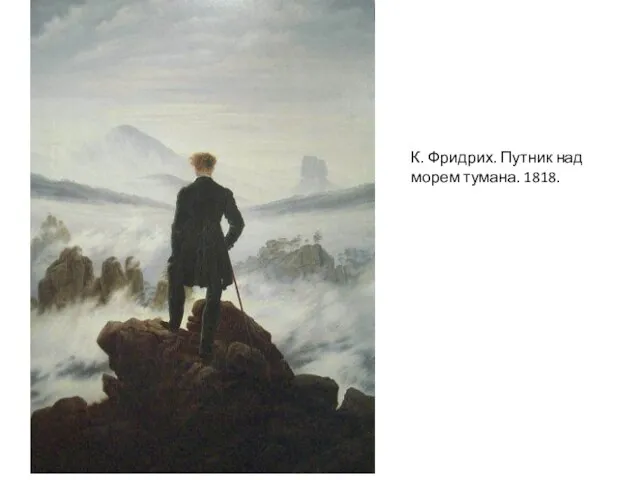 К. Фридрих. Путник над морем тумана. 1818.