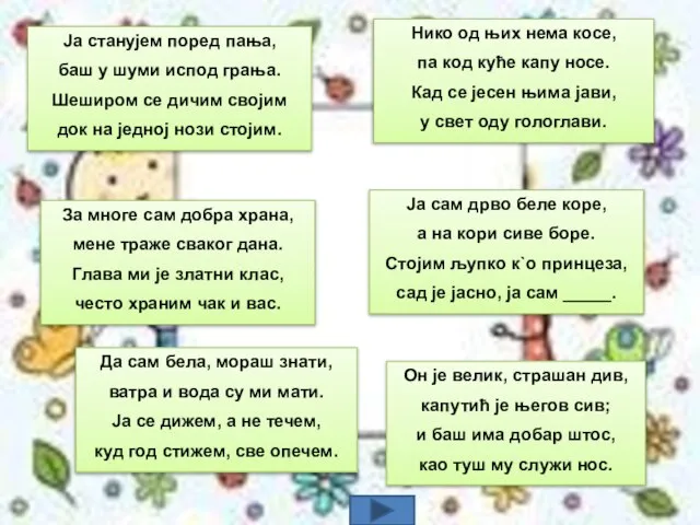 пара слон бреза печурка Ја станујем поред пања, баш у шуми испод