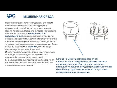 МОДЕЛЬНАЯ СРЕДА Понятие нагрузки является удобным способом описания взаимодействия конструкции, с окружающей