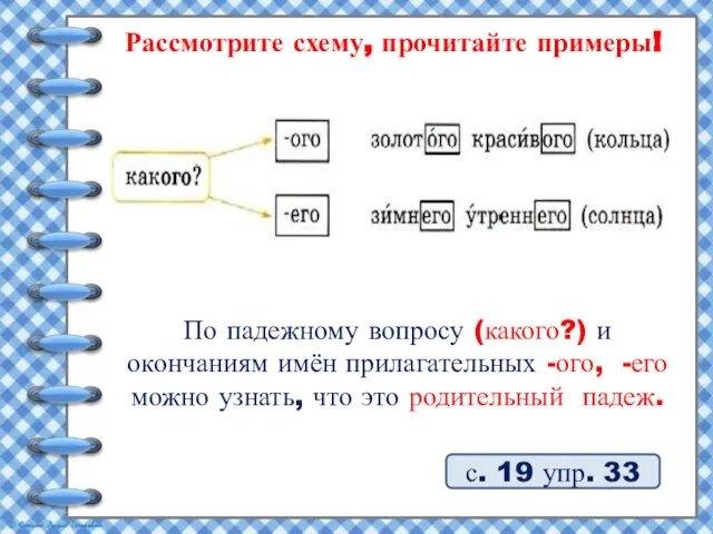 Рассмотрите схему, прочитайте примеры! с. 19 упр. 33 Сделайте вывод, как определить