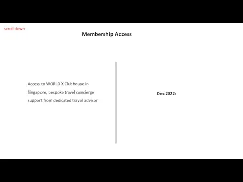 scroll down Dec 2022: Membership Access Access to WORLD X Clubhouse in