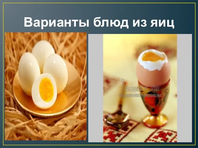 Варианты блюд из яиц