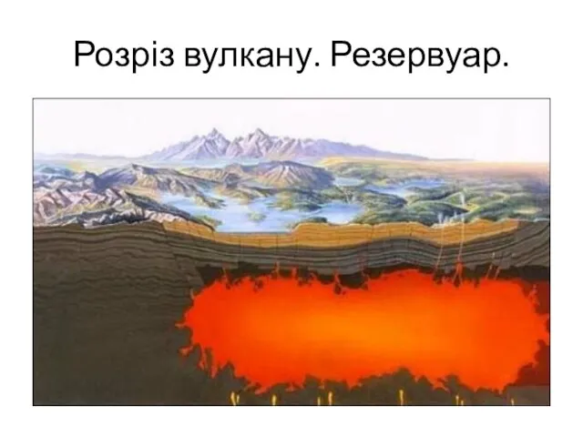 Розріз вулкану. Резервуар.