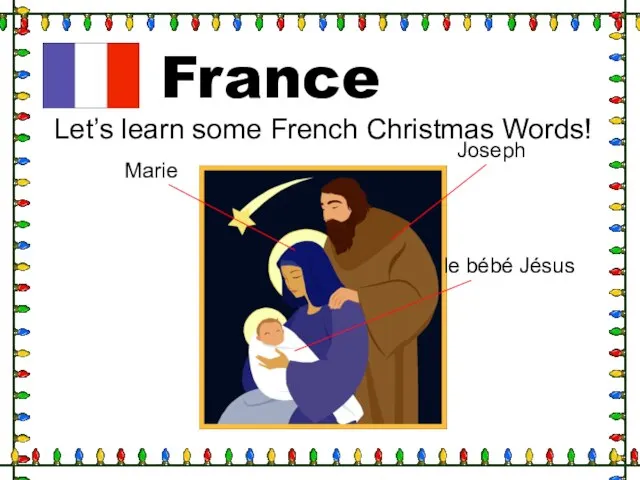France Marie Joseph le bébé Jésus Let’s learn some French Christmas Words!