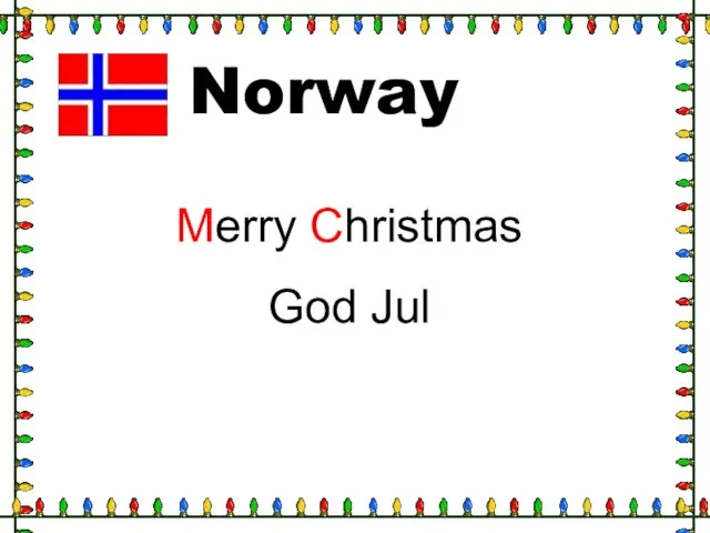Norway Merry Christmas God Jul