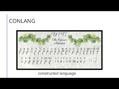 CONLANG constructed language
