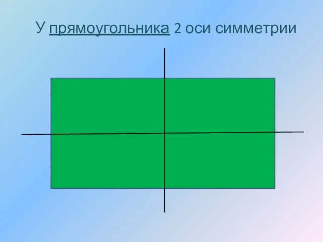У прямоугольника 2 оси симметрии