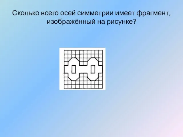 Сколько всего осей симметрии имеет фрагмент, изображённый на рисунке?