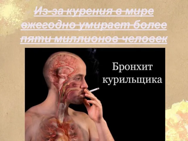 Из-за курения в мире ежегодно умирает более пяти миллионов человек