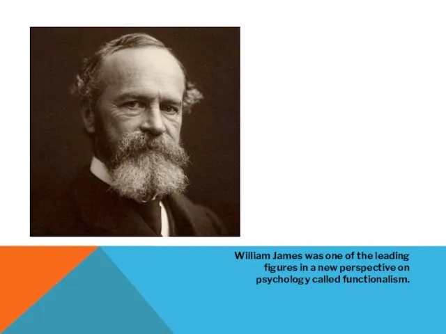William James was one of the leading figures in a new perspective on psychology called functionalism.