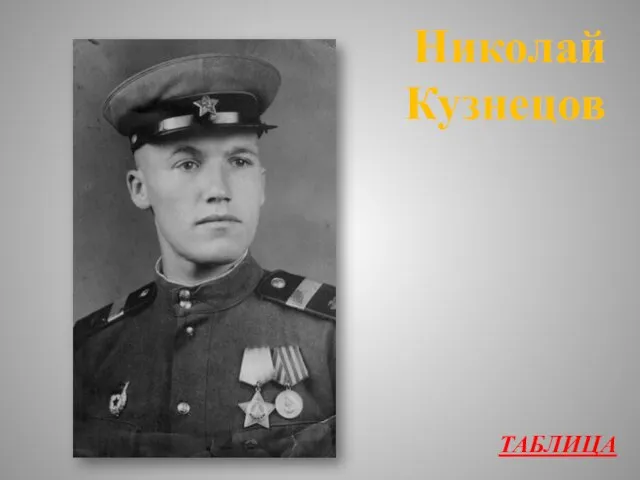 ТАБЛИЦА Николай Кузнецов