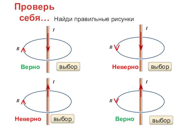 Проверь себя… Найди правильные рисунки выбор Верно выбор Верно выбор Неверно выбор Неверно