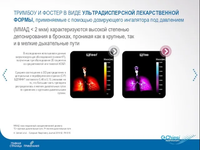 ТРИМБОУ И ФОСТЕР В ВИДЕ УЛЬТРАДИСПЕРСНОЙ ЛЕКАРСТВЕННОЙ ФОРМЫ, применяемые с помощью дозирующего