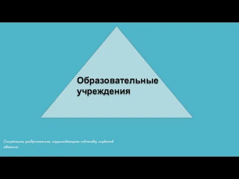 Образовательные учреждения Старейшими университетами, осуществляющими подготовку студентов являются: