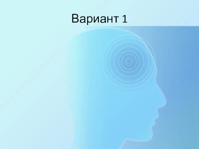 Вариант 1