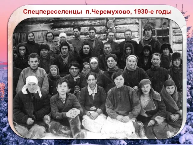 https://phonoteka.org/39935-oboi-na-telefon-zimnij-les.html Спецпереселенцы п.Черемухово, 1930-е годы