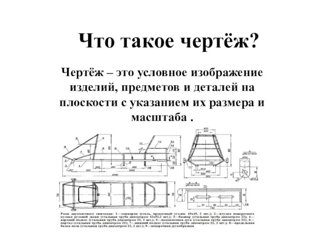 Что такое чертёж? Чертёж – это условное изображение изделий, предметов и деталей