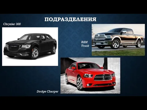 ПОДРАЗДЕЛЕНИЯ Chrysler 300 Dodge Charger RAM Truck