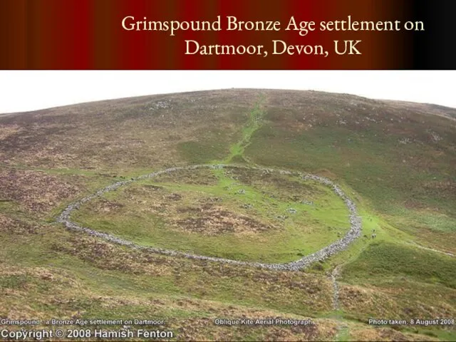 Grimspound Bronze Age settlement on Dartmoor, Devon, UK