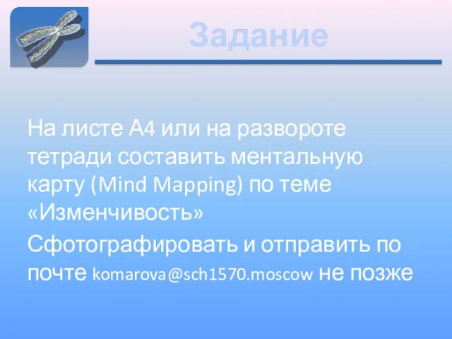 Задание На листе А4 или на развороте тетради составить ментальную карту (Mind