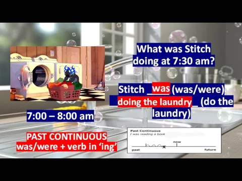 7:00 – 8:00 am What was Stitch doing at 7:30 am? Stitch
