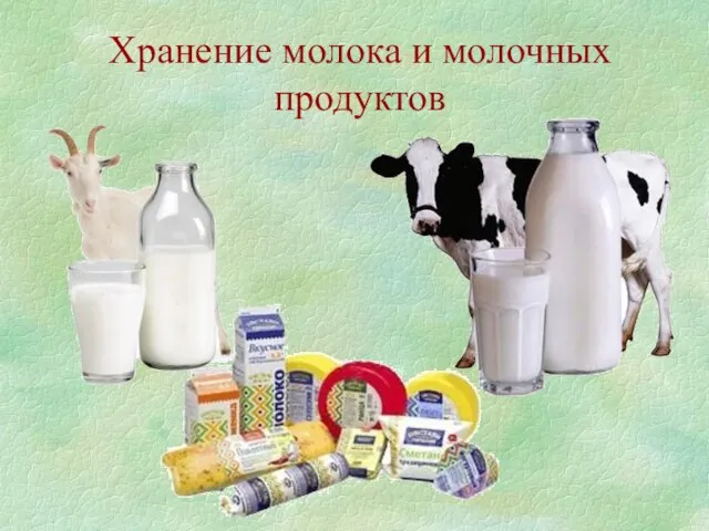 Хранение молока и молочных продуктов