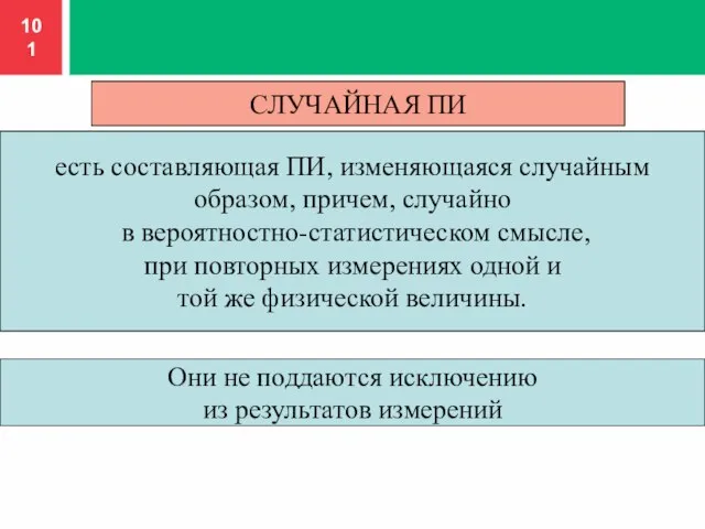 есть составляющая ПИ, изменяющаяся случайным образом, причем, случайно в вероятностно-статистическом смысле, при