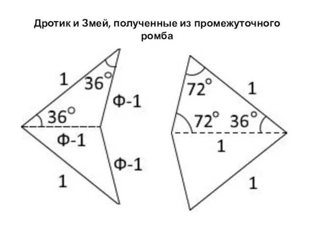 Дротик и Змей, полученные из промежуточного ромба