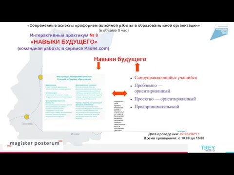 «Современные аспекты профориентационной работы в образовательной организации» (в объёме 8 час) Дата