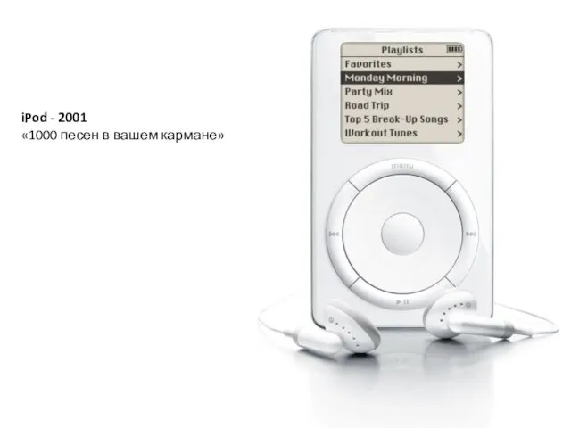 iPod - 2001 «1000 песен в вашем кармане»