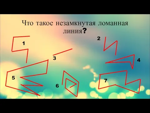 Что такое незамкнутая ломанная линия?