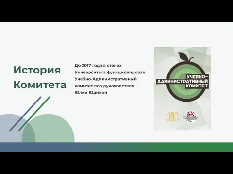 До 2017 года в стенах Университета функционировал Учебно-Административный комитет под руководством Юлии Юдиной