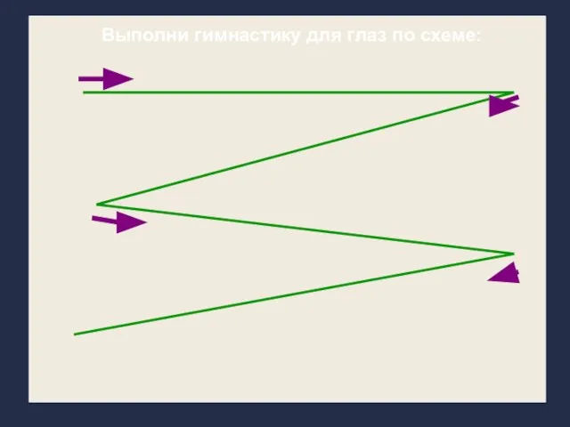 Выполни гимнастику для глаз по схеме: