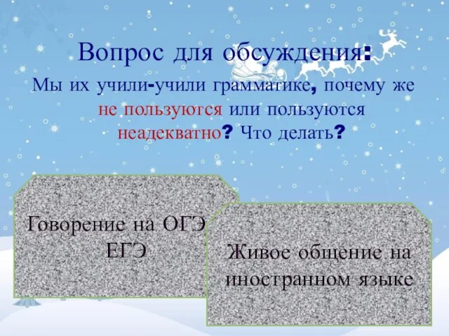 Вопрос для обсуждения: Мы их учили-учили грамматике, почему же не пользуются или