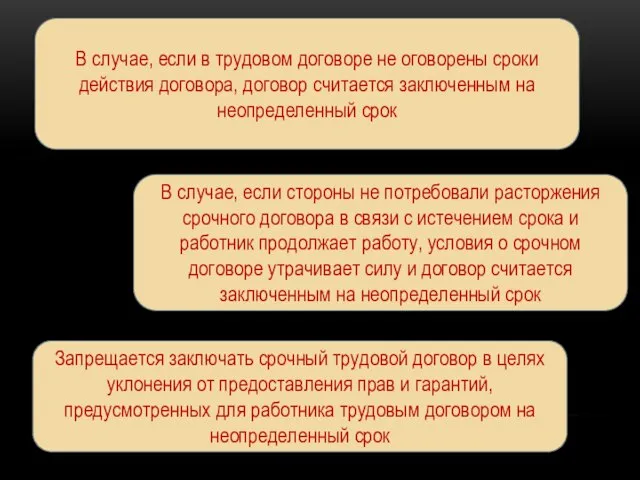 В случае, если в трудовом договоре не оговорены сроки действия договора, договор