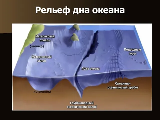 Рельеф дна океана (шельф) котловина