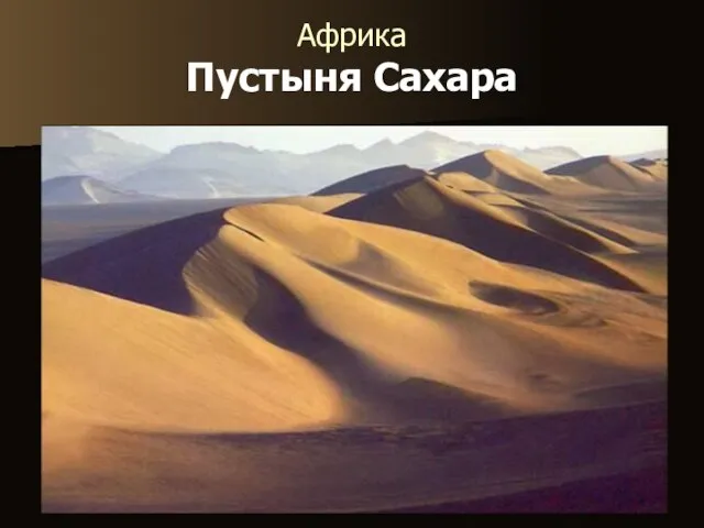 Африка Пустыня Сахара