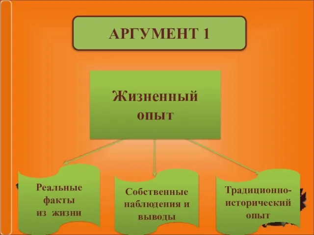 АРГУМЕНТ 1