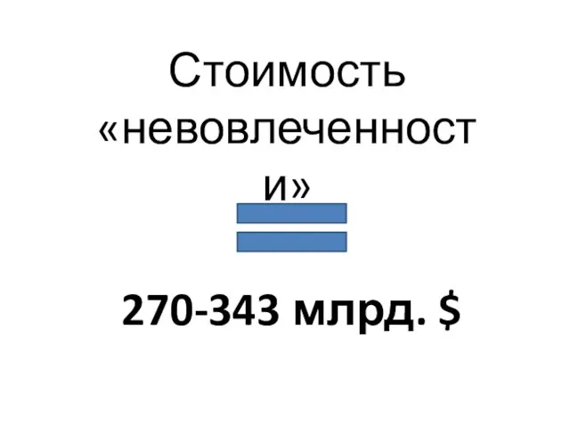 Стоимость «невовлеченности» 270-343 млрд. $