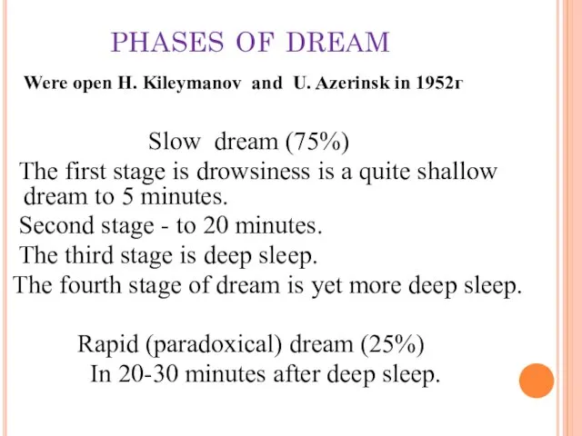 Were open Н. Kileymanov and U. Azerinsk in 1952г Slow dream (75%)