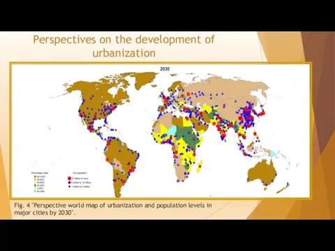 Perspectives on the development of urbanization Fig. 4 "Perspective world map of